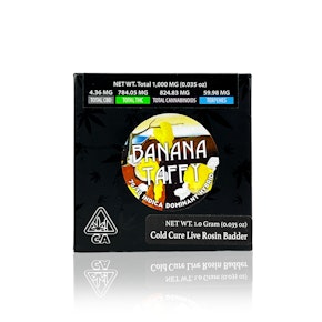 TEAM ELITE GENETICS - Concentrate - Banana Taffy - Cold Cure Live Rosin Badder - 1G