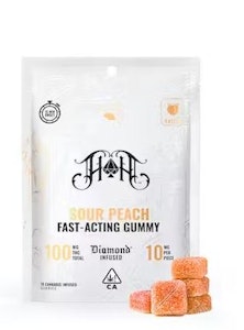 HEAVY HITTERS - Heavy Hitters Diamond Infused Gummies 100mg Sour Peach