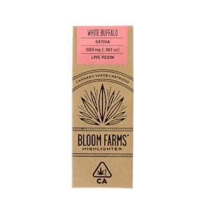 BLOOM FARMS - White Buffalo 1g Live Resin Cart - Bloom Farms