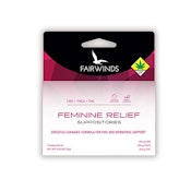 Fairwinds | Feminine Relief | Suppositories | 4pk | DOH | 60mg THC : 20mg CBD