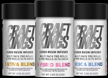 CRAFT KINGS - Craft Kings | Pre-Roll | Infused | Sativa Blend | 3.5g/5pk