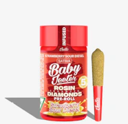 Jeeter Baby Infused 5pk Prerolls 2.5g Strawberry Sour Diesel