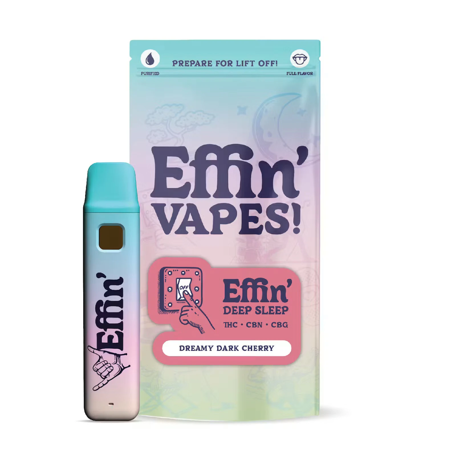Effin' - Effin' | Distillate Disposable | Deep Sleep Dreamy Dark Cherry 14:1:1 THC:CBN:CBG | 1g Main Image
