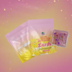 Amnesia - Banana Split Hash Rosin Gummies with Nerds 200mg (1 pk)
