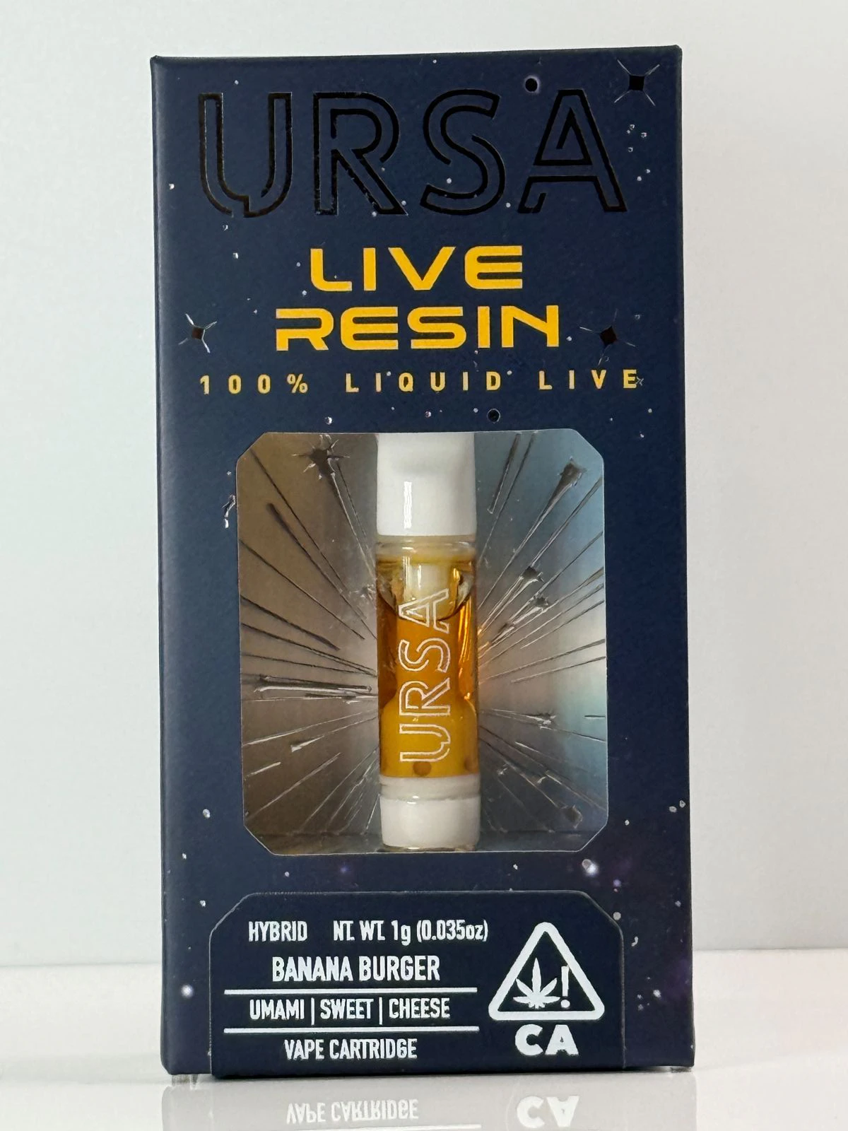 URSA Extracts - URSA 1g Banana Burger Live Resin Cartridge Main Image