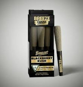 BREEZE CANNA - Breeze - Canna Bangers Blackberry Kush Live Resin Pre-Roll .7g 5pk