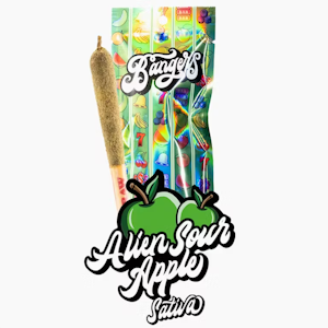 Bangers - Bangers Alien Sour Apple single infused preroll (S) 1.2g
