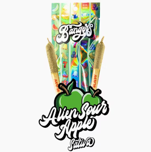 Bangers - Bangers Alien Sour Apple 2 pack infused prerolls (S) 1.2g