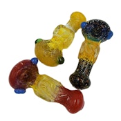 Elite Series | Fumed Block Neck with Squiggle HEAVY Hand Pipe 5" | Assorted Colors