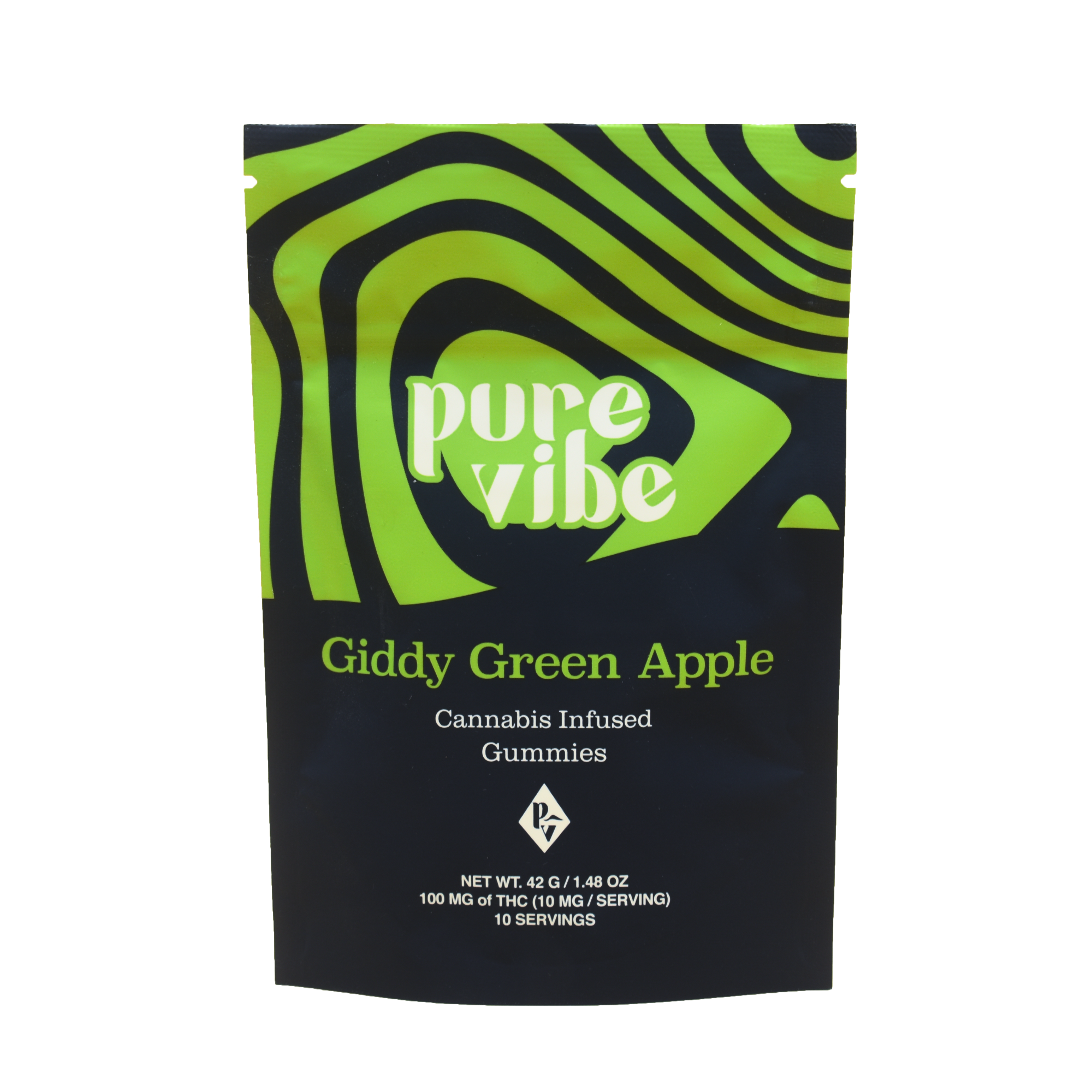 Pure Vibe Giddy Green Apple 100mg Housing Works Cannabis Co NYC
