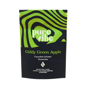 Pure Vibe - Pure Vibe - Giddy Green Apple - 100mg - Edible