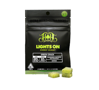 HEAVY HITTERS - Heavy Hitters - Lights On Green Crack - 100mg THC 50mg THCv Gummies - 5pk
