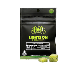 Heavy Hitters - Lights On Green Crack - THC 20mg & THCV 10mg Gummies