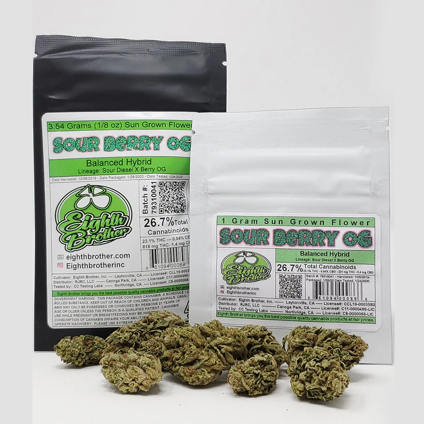 Eighth Brother - Eighth Brother Sour Berry OG Flower 3.5g Main Image