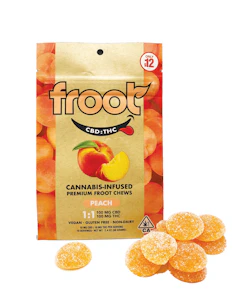 Froot - Froot Gummies/Peach/1:1 CBD/100mg