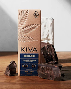 KIVA - Kiva Bar Dark Chocolate CBD 1:5 100mg CBD / 20mg THC