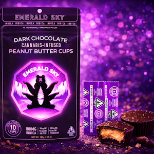 Emerald Sky - Emerald Sky - Peanut Butter Cups - Indica Dark Chocolate (10pk) - 100mg