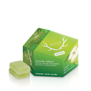 WYLD - Sour Apple 10pk Gummies - 100mg