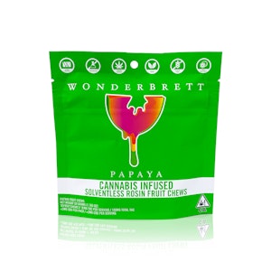 WONDERBRETT - WONDERBRETT - Edible - Papaya - Solventless Fruit Chews - 100MG