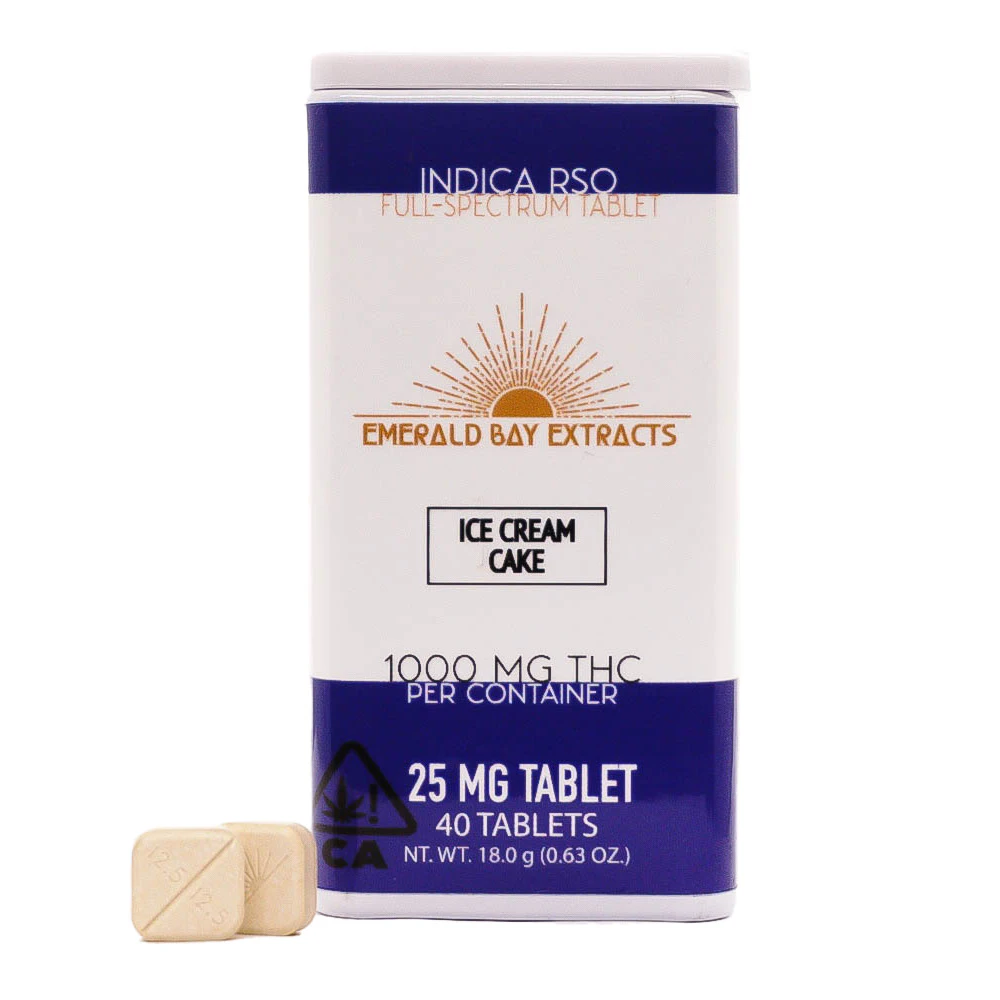 Emerald Bay Extracts - Emerald Bay Extracts - Ice Cream Cake - 1000mg Indica Tablets Main Image