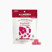 ALMORA FARM: Raspberry & Hibiscus Live Resin Gummies 100mg (S)