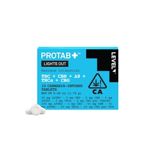 Protab+ Lights Out | (10pk) THC:CBN:CBG Tablets | LEVEL