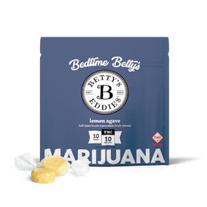 Baked Betty's Edibles - BEDTIME BETTY'S - LEMON AGAVE TAFFY 100 MG 10 PK