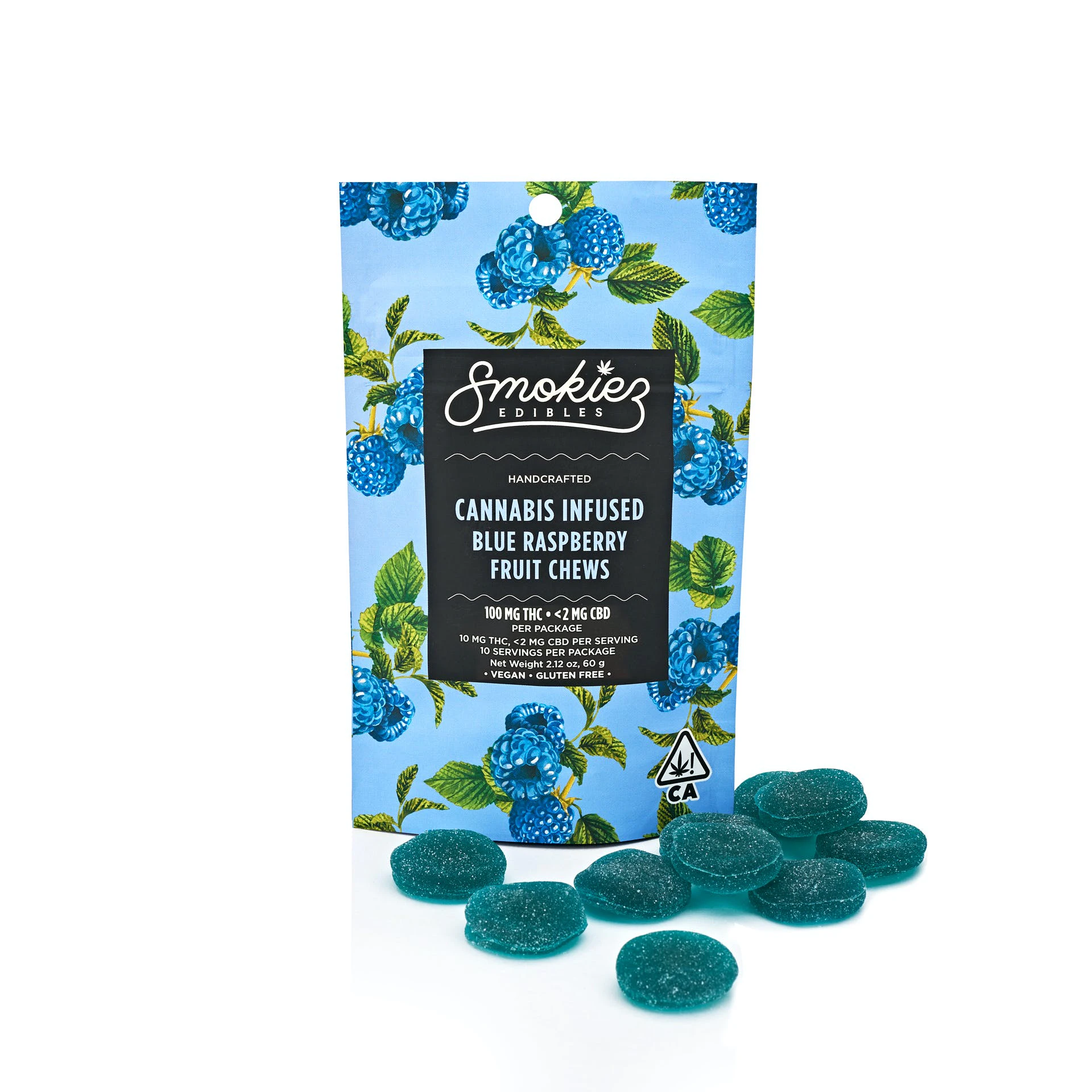 SMOKIEZ - Smokiez fruit chews Blue Raspberry Fruit 100mg Main Image