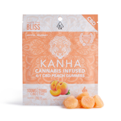 Kanha - Peach 4:1 CBD Gummies (100mg CBD:25mg THC)