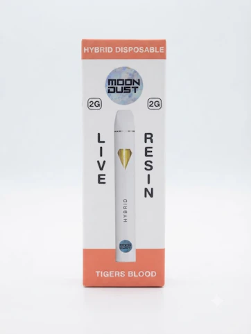 MOON DUST - Tigers Blood -Hybrid- 79.08% THC | 2g Live Resin (Disposable Vape) | Moon Dust