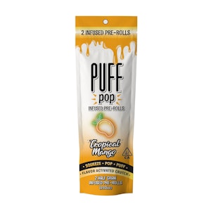 Puff Prerolls - 0.5g Puff Pop Infused Tropical Mango 2pk Pre-rolls