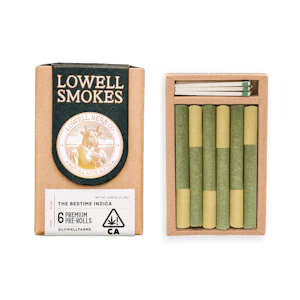 Lowell Smokes - The Bedtime Indica 6 Pack - 3.5g - Lowell Farms