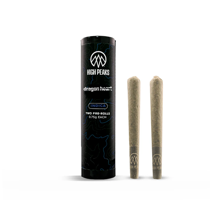 High Peaks - High peaks | Dragon Heart | 2pk Pre-Roll | 1.5g Indica Main Image