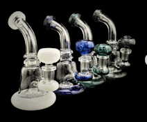 Glass - 6" Bent Mouth Showerhead Dab Rig