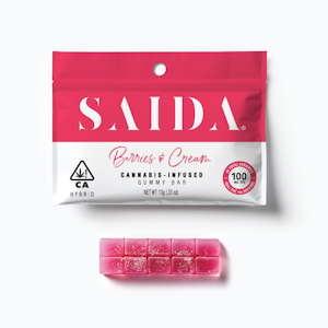 SAIDA - Saida - Gummy Bar - Hybrid - Berries & Cream - Gummies - (100mg THC)