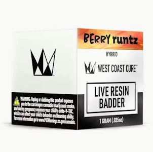 West Coast Cure - West Coast Cure - Badder - Hybrid - Berry Runtz - (1g)