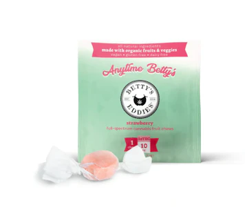 Betty's Eddies - Strawberry 1pc Fruit Chew - 50mg