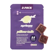Ayrloom- 2 pack Pillow Talk- blueberry lavender gummies- 1:1 THC/CBN two 5mg pieces