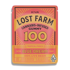LOST FARM - Lost Farm - 100mg Live Resin Gummy - Tropical Punch x Blue Dream