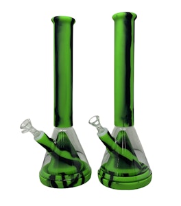GLASS - SILICONE WATER PIPE LARGE