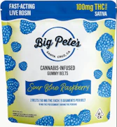 Big Pete's - 2pk 100mg Rosin Sour Belts - Sour Blue Raspberry