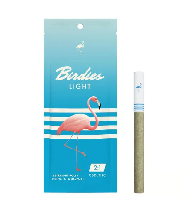 Birdies - Birdies - Light - 2.1g - 2:1 CBD:THC Pre-Rolls - 3pk Main Image