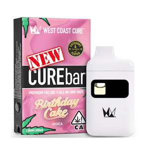 WEST COAST CURE - Birthday Cake (I) | 1g CUREbar All  In One | West Coast Cure