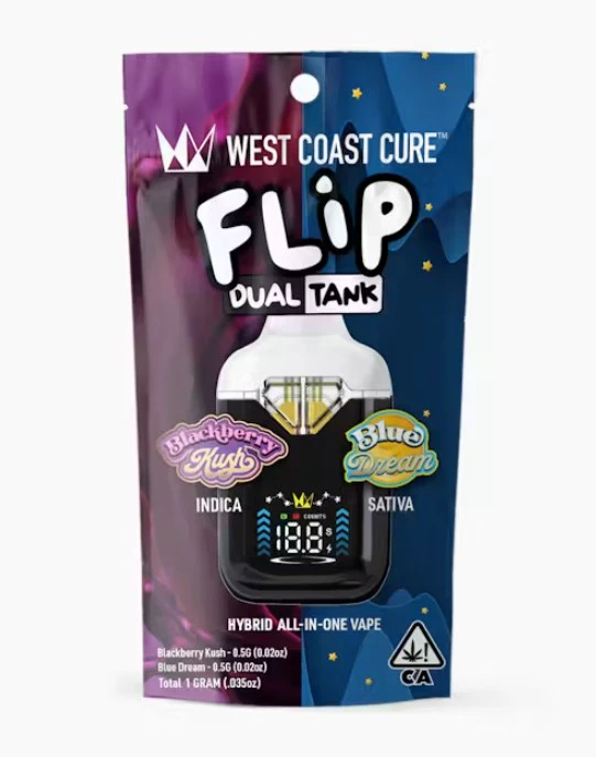 West Coast Cure - Blackberry Kush x Blue Dream - 1G AIO CUREbar Flip Main Image