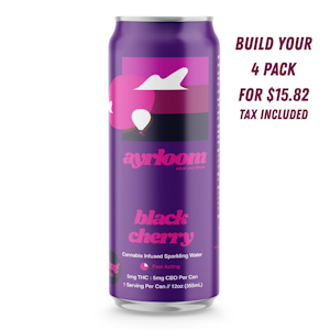 AYRLOOM - Ayrloom - Black Cherry Seltzer 1:1 (5mgTHC:5mg CBD) - 12oz Beverage