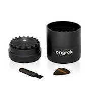 Ongrok 5 Piece, Flower Petal Toothless Grinder with Storage (Black)