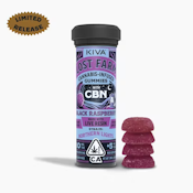 Kiva - Lost Farms - Indica - 2:1 Black Raspberry - 10pk - Live Resin Gummies - (100mg THC/50mg CBN)