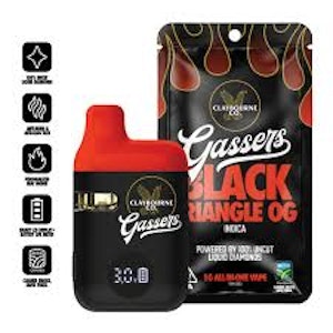 CLAYBOURNE CO. - Claybourne Gassers All-in-One 1g Black Triangle OG