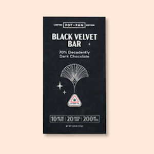 POT+PAN - Pot + Pan | Black Velvet Dark Chocolate Bar | 10mg Chocolate | 20 Pack | 200mg Total