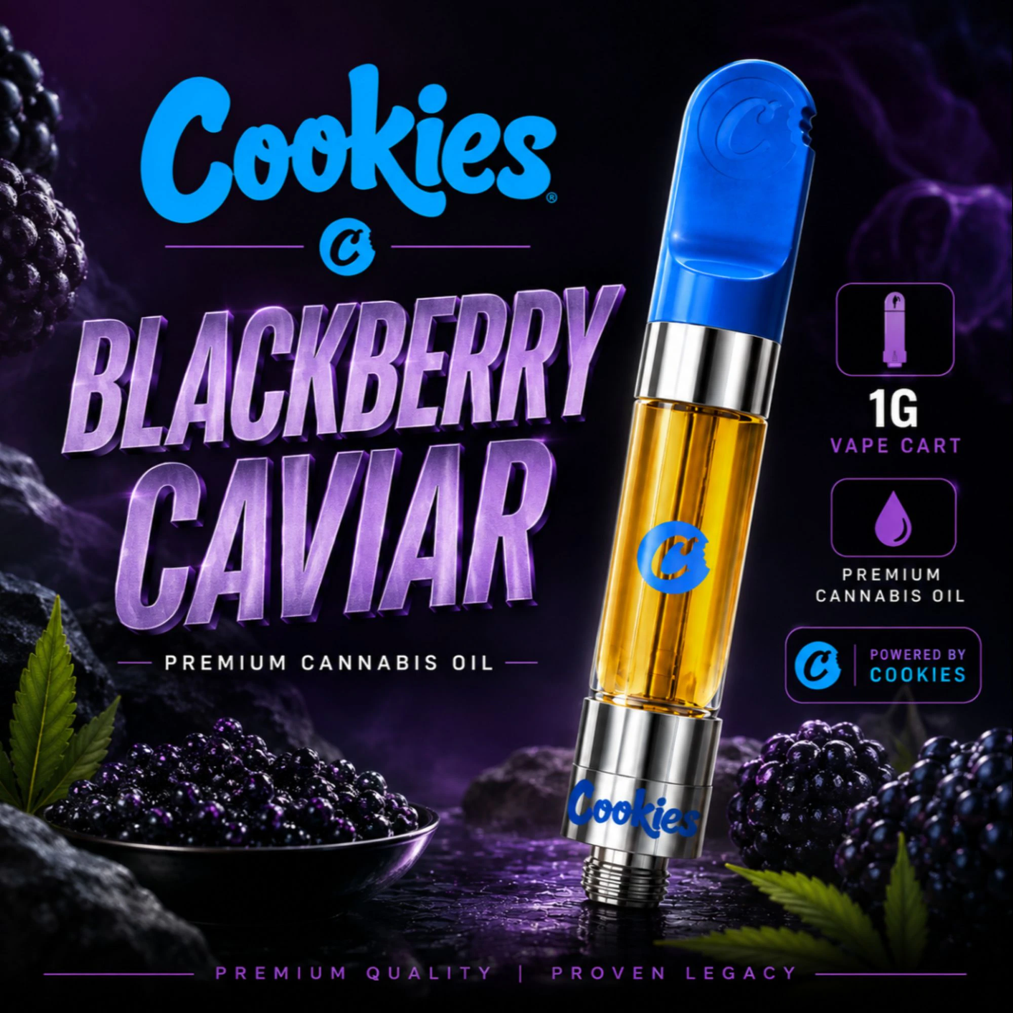 Cookies - Blackberry Caviar 1g Vape 89.223% I 90036 Main Image